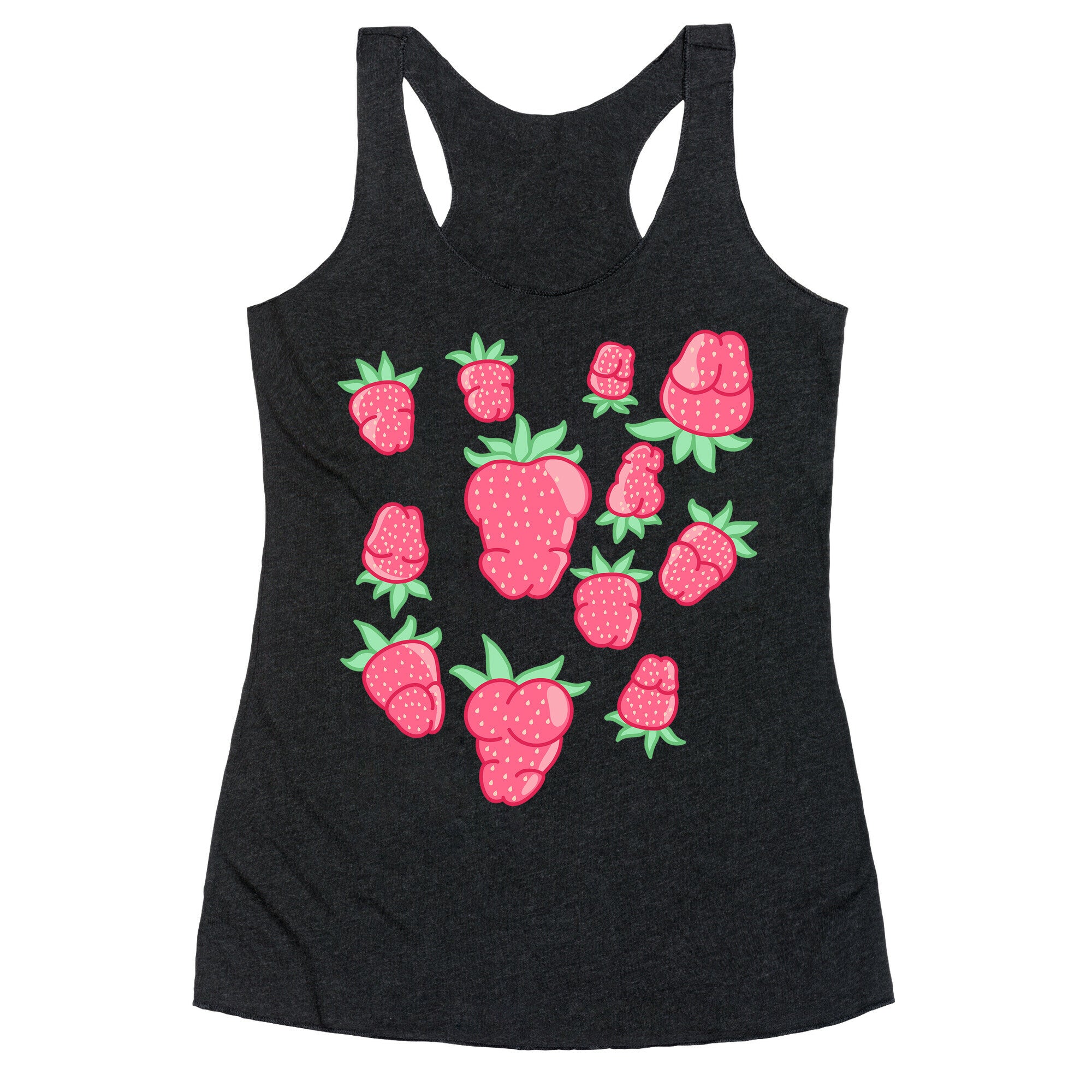 Strawberry Peens Pattern Racerback Tank